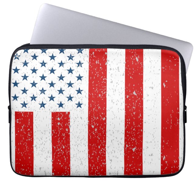 Amerikaanse Burgervlag van Vredestijd Laptop Sleeve (Voorkant)