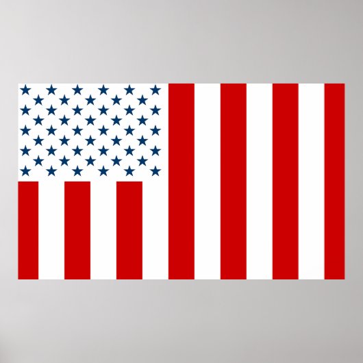 Amerikaanse Burgervlag van Vredestijd Poster (Voorkant)