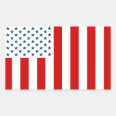 Amerikaanse Burgervlag van Vredestijd Rechthoekige Sticker (Voorkant)