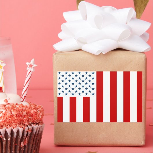 Amerikaanse Burgervlag van Vredestijd Rechthoekige Sticker (Feest)