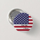 Amerikaanse Button, Amerikaanse vlagpatriotten/spo Ronde Button 3,2 Cm (Voorkant /achterkant)
