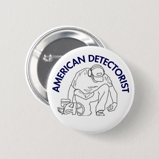Amerikaanse Button van de Detectorist Round (Voorkant /achterkant)