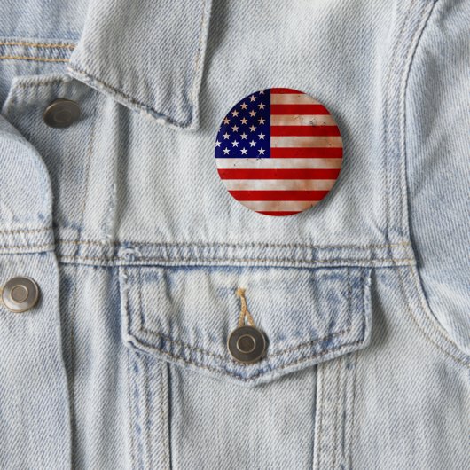 -Amerikaanse Button van de Vlaggenronde (In situ)