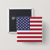 Amerikaanse Button Vlag Square (Voorkant /achterkant)