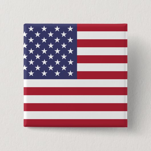 Amerikaanse Button Vlag Square (Voorkant)