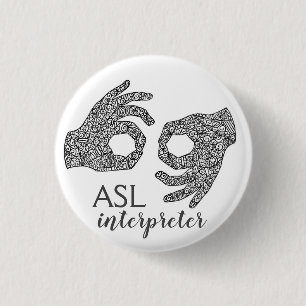 Amerikaanse Button voor gebarentaal