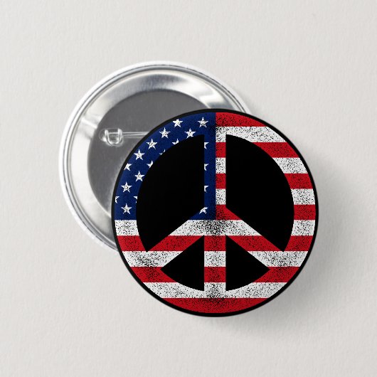 Amerikaanse Button voor Vrede (Voorkant /achterkant)