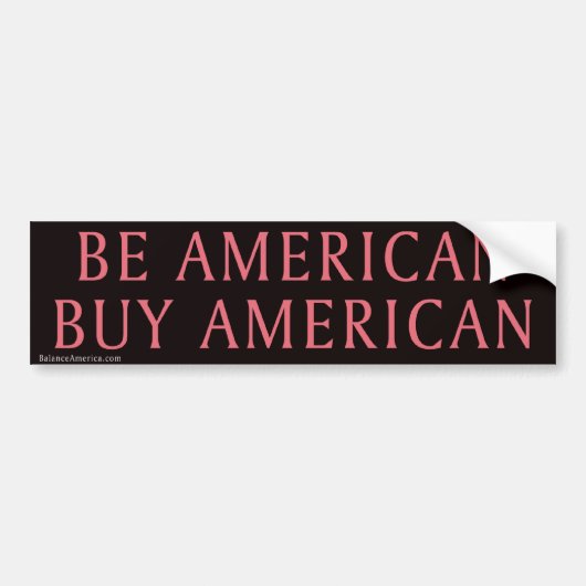 Amerikaanse Buy American Bumpersticker (Voorkant)