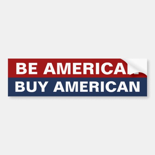 Amerikaanse Buy American Bumpersticker (Voorkant)