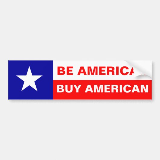 Amerikaanse Buy American Bumpersticker (Voorkant)