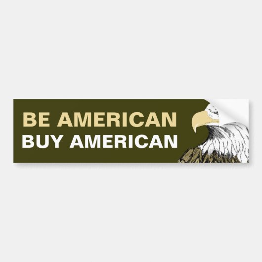 Amerikaanse Buy American Bumpersticker (Voorkant)