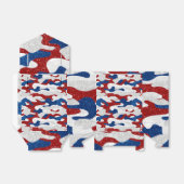 Amerikaanse Camo 4 juli Glitter Bedankdoosjes (Uitgevouwen)