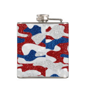 Amerikaanse Camo 4 juli Glitter Heupfles (Achterkant)