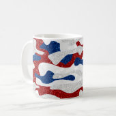 Amerikaanse Camo 4 juli Glitter Koffiemok (Voorkant links)