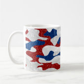 Amerikaanse Camo 4 juli Glitter Koffiemok (Links)