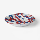 Amerikaanse Camo 4 juli glitter Papieren Kommen (Gebogen)