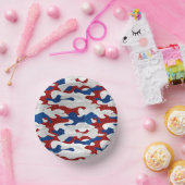 Amerikaanse Camo 4 juli glitter Papieren Kommen (Feest)