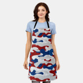 Amerikaanse Camo 4 juli Glitter Schort (Gedragen)