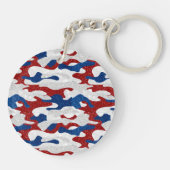 Amerikaanse Camo 4 juli Glitter Sleutelhanger (Achterkant)