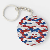 Amerikaanse Camo 4 juli Glitter Sleutelhanger (Voorkant)