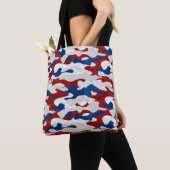 Amerikaanse Camo 4 juli Glitter Tote Bag (Dichtbij)