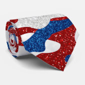 Amerikaanse Camo 4 juli glitters Stropdas (Opgerold)