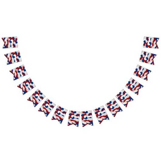 Amerikaanse Camo Juli 4de Glitter Vlaggetjes (Alle)