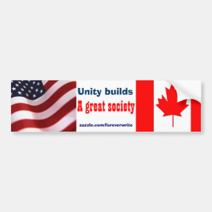 Amerikaanse Canadees Bumpersticker