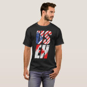 Amerikaanse Canadese Pride Maple Leaf Useh Usa Fla T-shirt (Voorkant volledig)