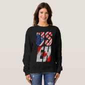 Amerikaanse Canadese Pride Maple Leaf Useh Usa Fla Trui (Voorkant volledig)