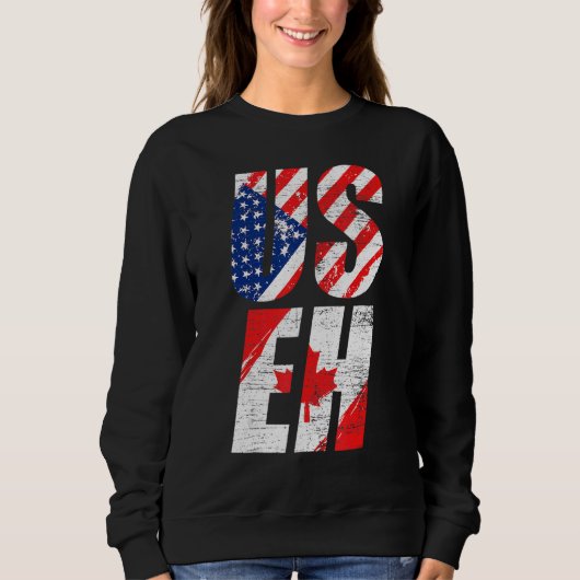 Amerikaanse Canadese Pride Maple Leaf Useh Usa Fla Trui (Voorkant)