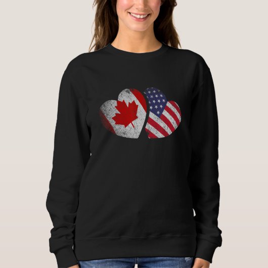 Amerikaanse Canadese Valentijnsdag van het Hart Trui (Voorkant)