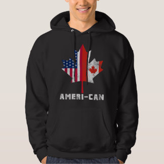 Amerikaanse Canadese vlag Amerikaanse Canada Patri Hoodie