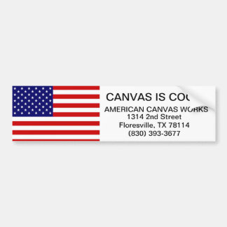 AMERIKAANSE CANVAS WERKT BUMPERSTICKER