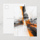 Amerikaanse Capitol Washington DC Cityscape Kaart (Voorkant / Achterkant)
