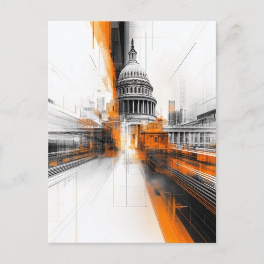 Amerikaanse Capitol Washington DC Cityscape Kaart (Voorkant)