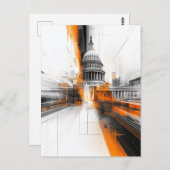 Amerikaanse Capitol Washington DC Illustration Kaa Briefkaart (Voorkant / Achterkant)