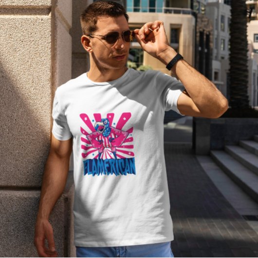 Amerikaanse Cartoon Flamingo T-shirt