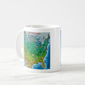 Amerikaanse Cartoon Map Koffiemok (Voorkant links)