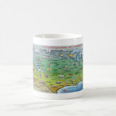 Amerikaanse Cartoon Map Koffiemok (Center)