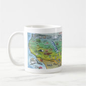 Amerikaanse Cartoon Map Koffiemok (Links)