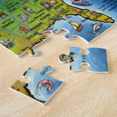 Amerikaanse Cartoon Map Puzzle Legpuzzel (Zijkant)