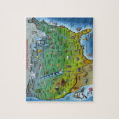 Amerikaanse Cartoon Map Puzzle Legpuzzel (Verticaal)