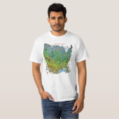 Amerikaanse Cartoon Map T-shirt (Voorkant volledig)