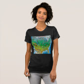 Amerikaanse Cartoon Map T-shirt (Voorkant volledig)
