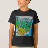 Amerikaanse Cartoon Map T-shirt (Voorkant)
