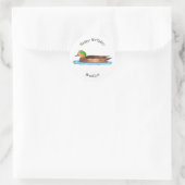 Amerikaanse cartoon ronde sticker (Tas)
