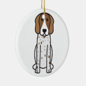 Amerikaanse Cartoon van Coonhound Dog Keramisch Ornament (Rechts)
