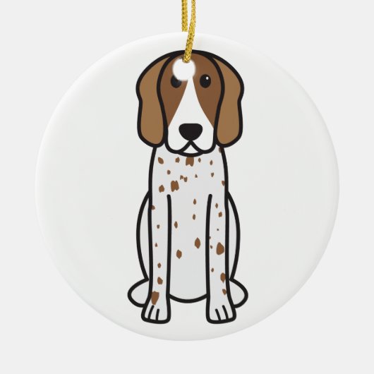 Amerikaanse Cartoon van Coonhound Dog Keramisch Ornament (Voorkant)