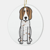 Amerikaanse Cartoon van Coonhound Dog Keramisch Ornament (Links)
